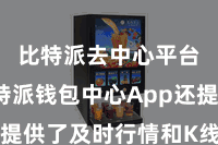 比特派去中心平台  比特派钱包中心App还提供了及时行情和K线图等功能